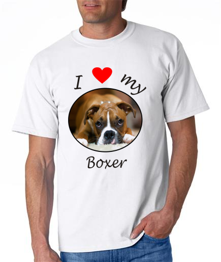 Dogs - Boxer Picture on a Mens Shirt